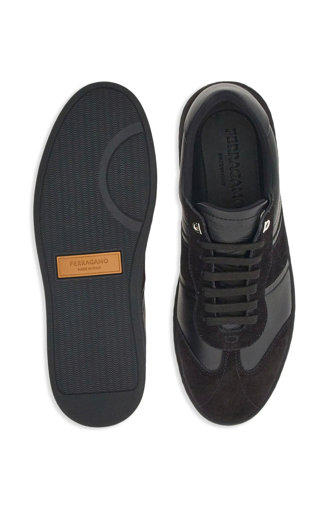 Ferragamo-Tenis Achille 1 Low Negros