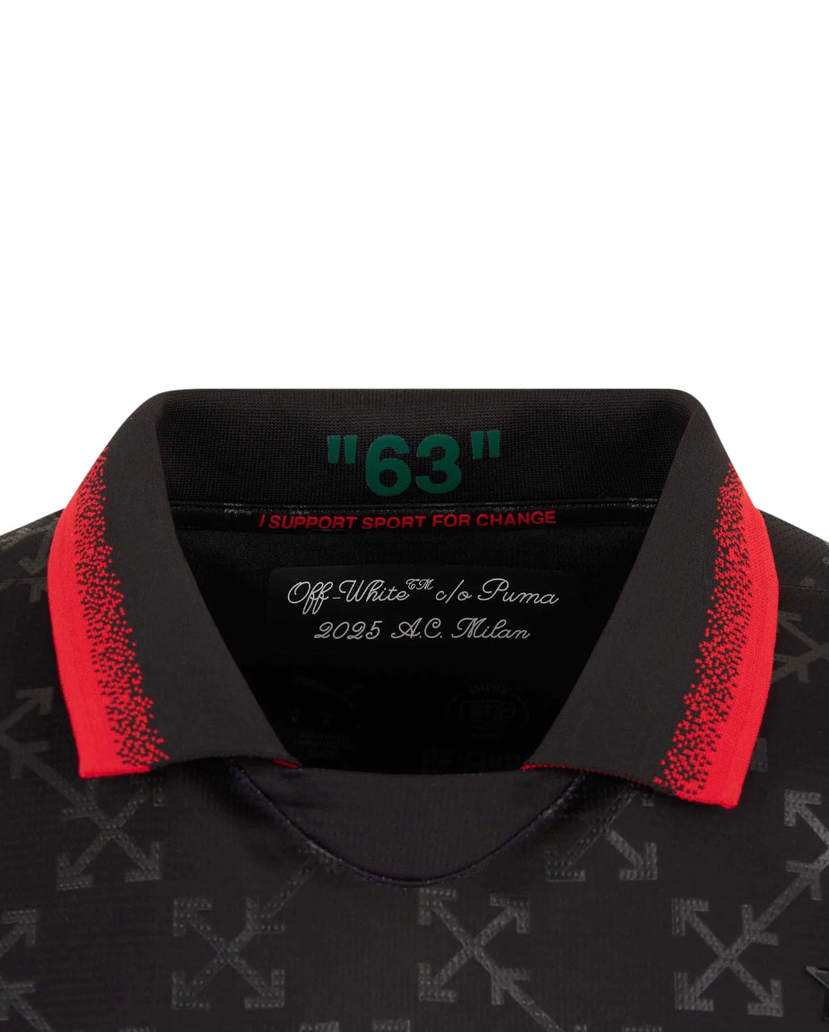 AC Milan x Off White-Jersey Negra/Verde