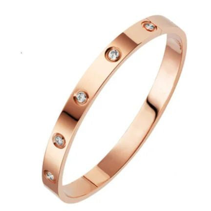 Estilo Cartier- Pulsera Acero Con Diamante Moissanita