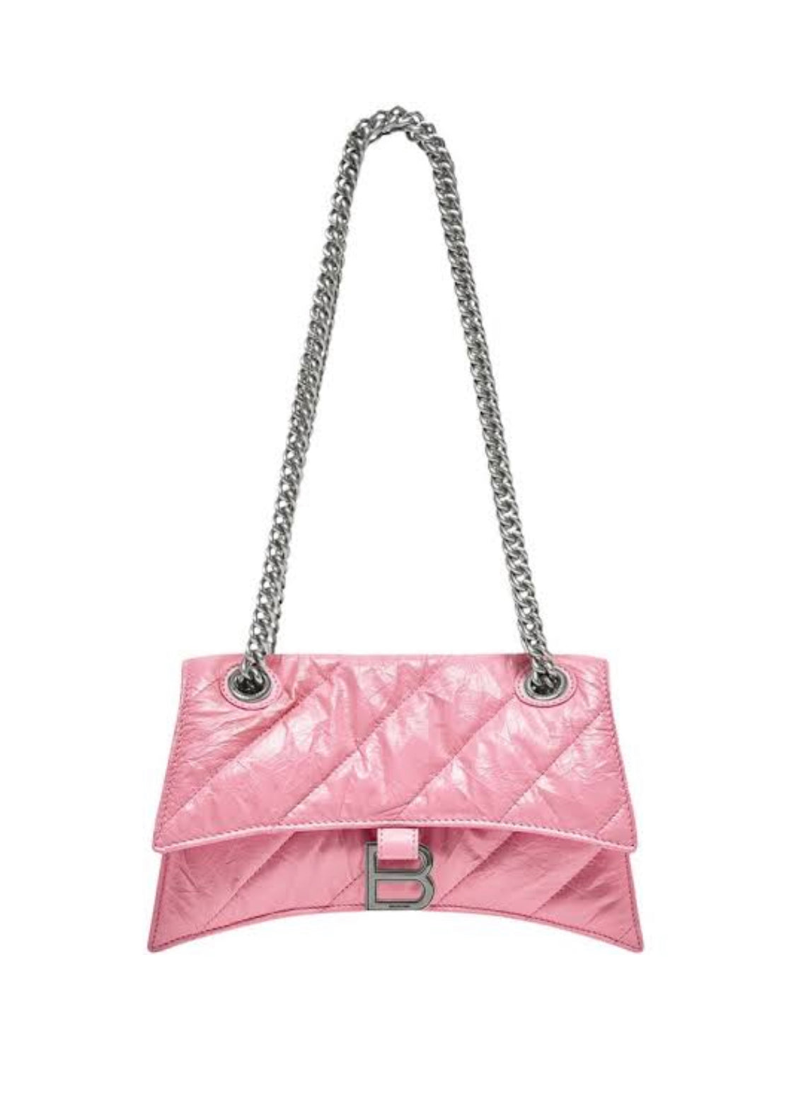 Balenciaga-Bolsa Crush Rosa Acolchonada