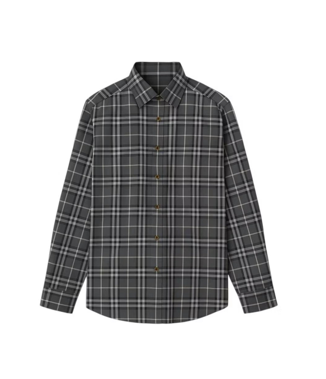 Burberry-Camisa Gris Manga Larga