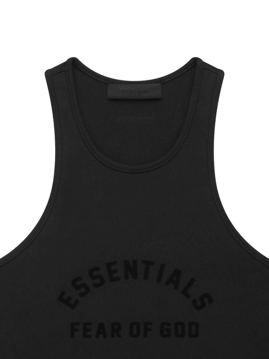 Fear Of God Essentials - Camiseta Negra Con Logo Estampado