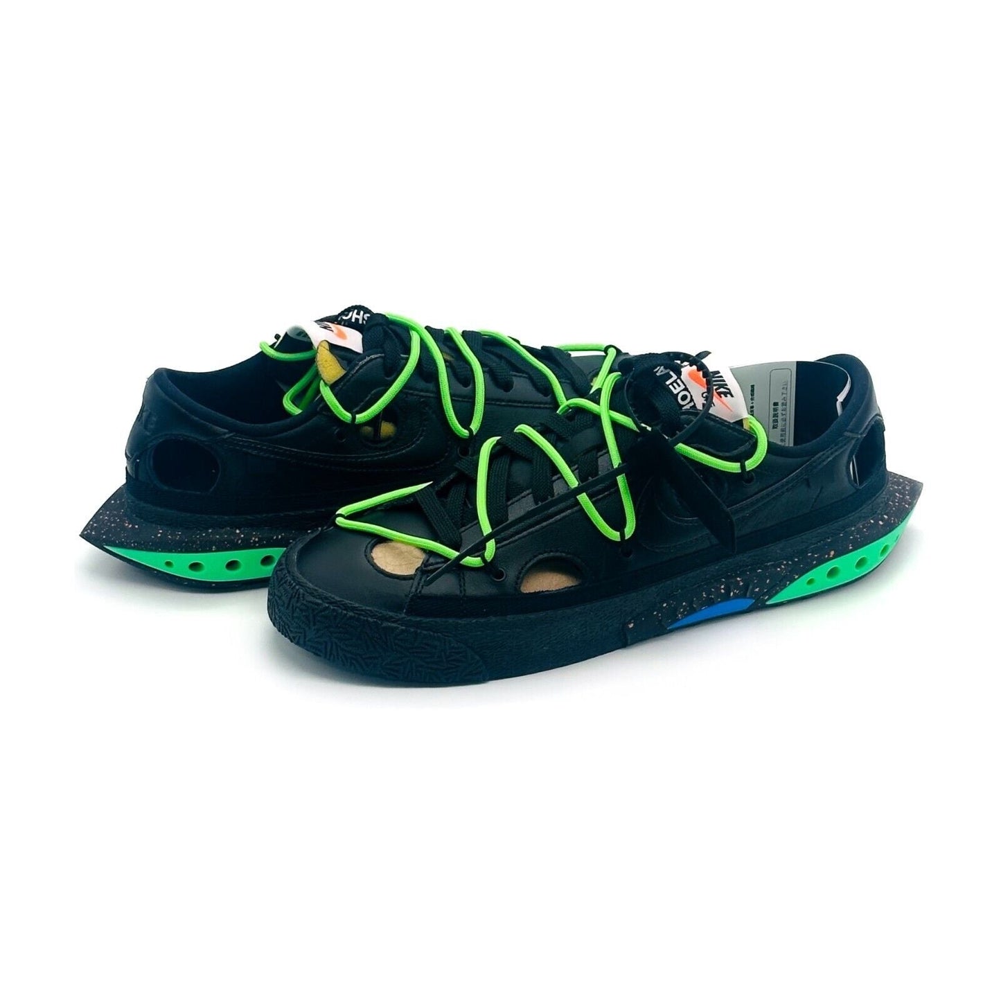 Nike-Blazer Low x Off White Black and Electro Green