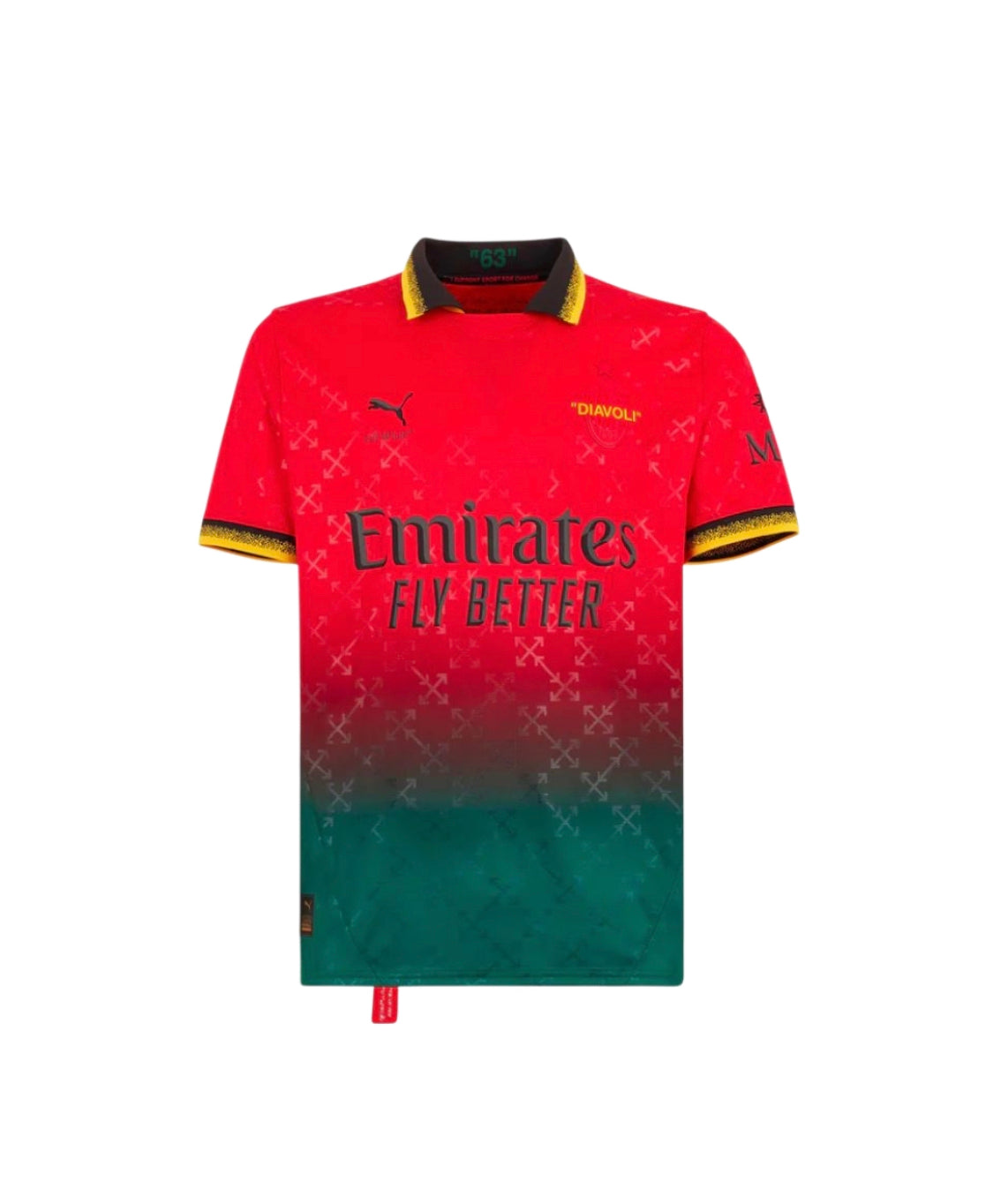 AC Milan x Off White-Jersey Roja/Verde
