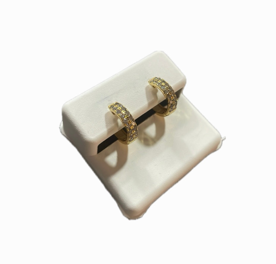 Coquetas-Oro 10k Diamantes Naturales-2.3 g