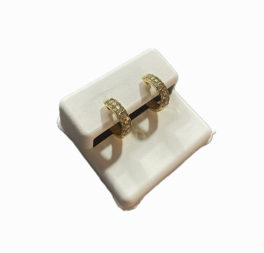 Coquetas-Oro 10k Diamantes Naturales-2.3 g