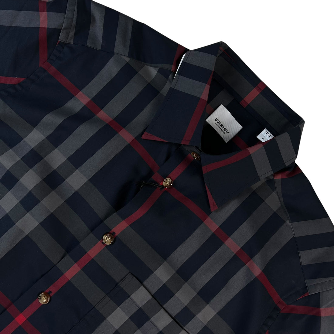 Burberry- Camisa Cuadros Azul