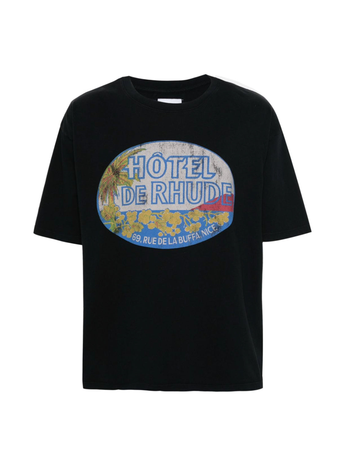 Rhude-Tee Hotel Negra/Gris