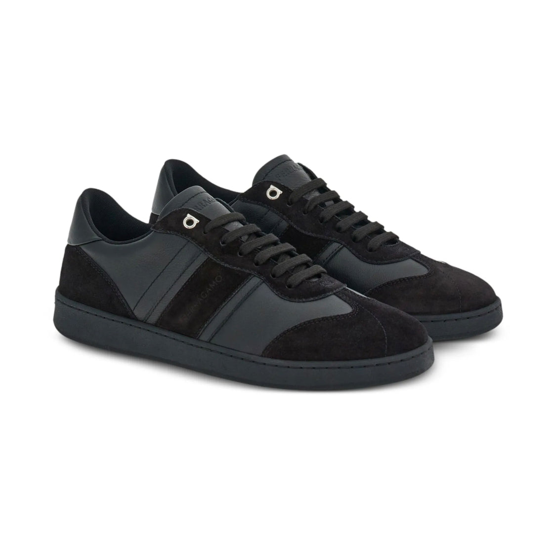 Ferragamo-Tenis Achille 1 Low Negros
