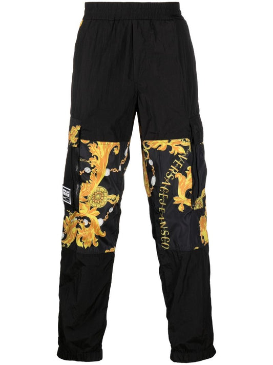 Versace Cargo Jeans Negro y Dorado
