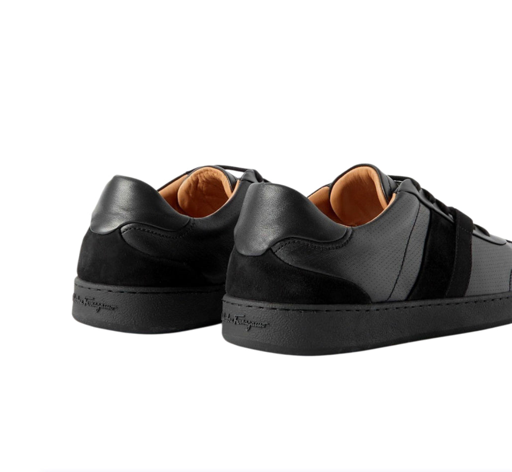 Ferragamo-Tenis Garda Low Negros