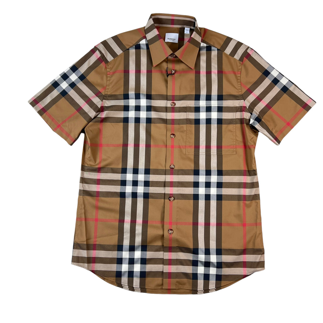 Burberry-Camisa Cuadros Cafe