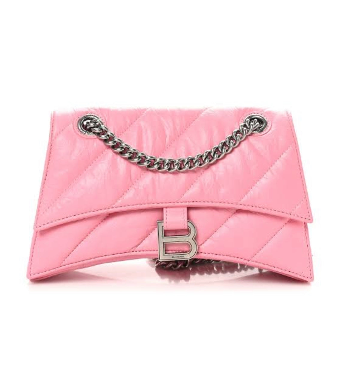 Balenciaga-Bolsa Crush Rosa Acolchonada