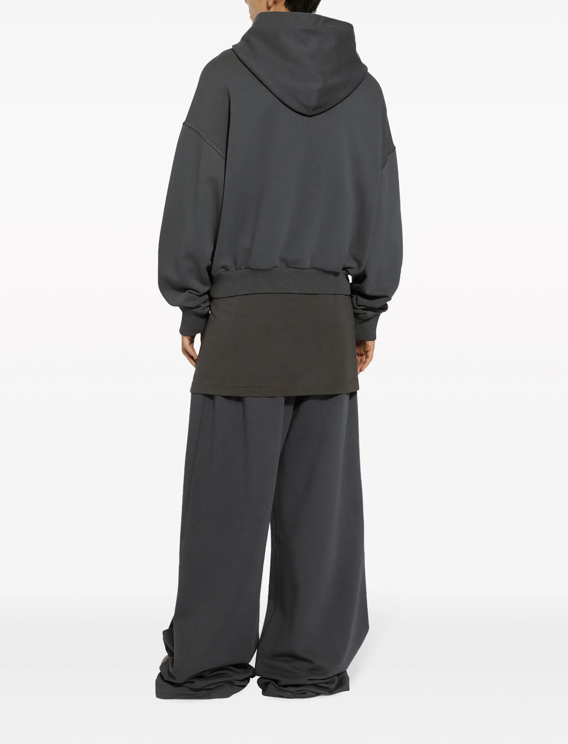 Dolce & Gabbana-Hoodie Con Logo Estampado Gris