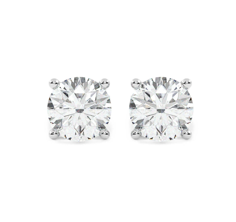 Moissanita- Aretes Plata .925
