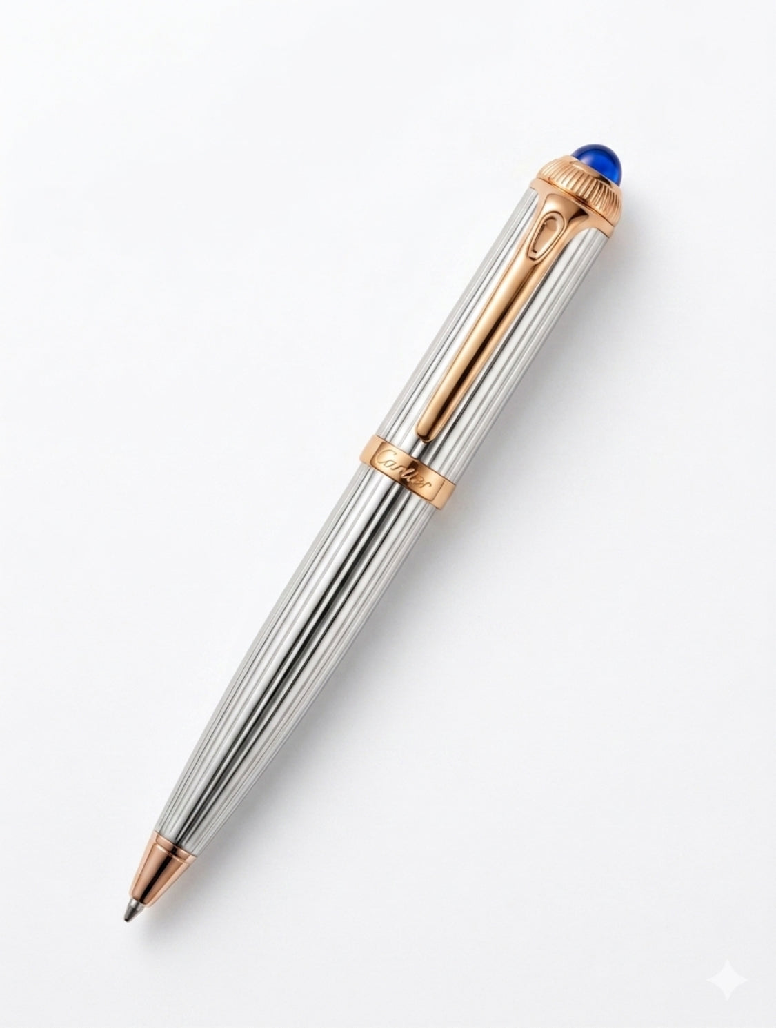 Cartier-Pluma Color Plata/Oro Rosa