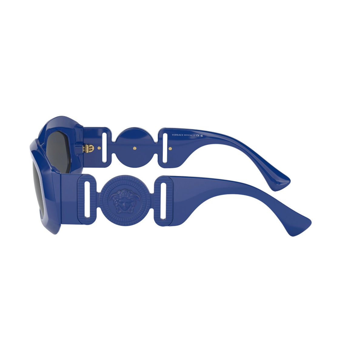 Versace-Lentes de Sol Con Armazón Geométrico y Placa Del Logo Azul