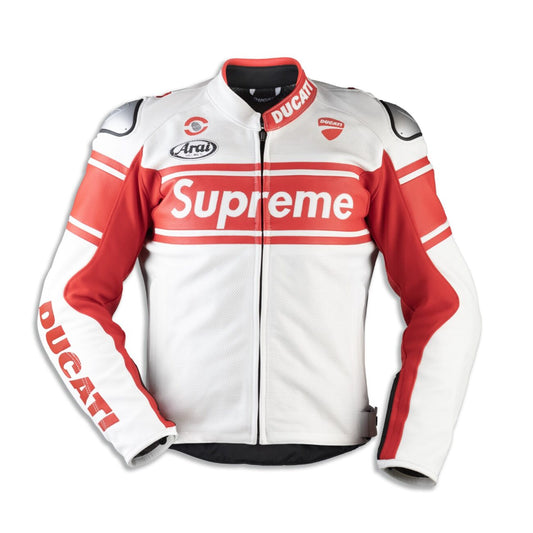 Supreme x Ducati-Chaqueta De Cuero