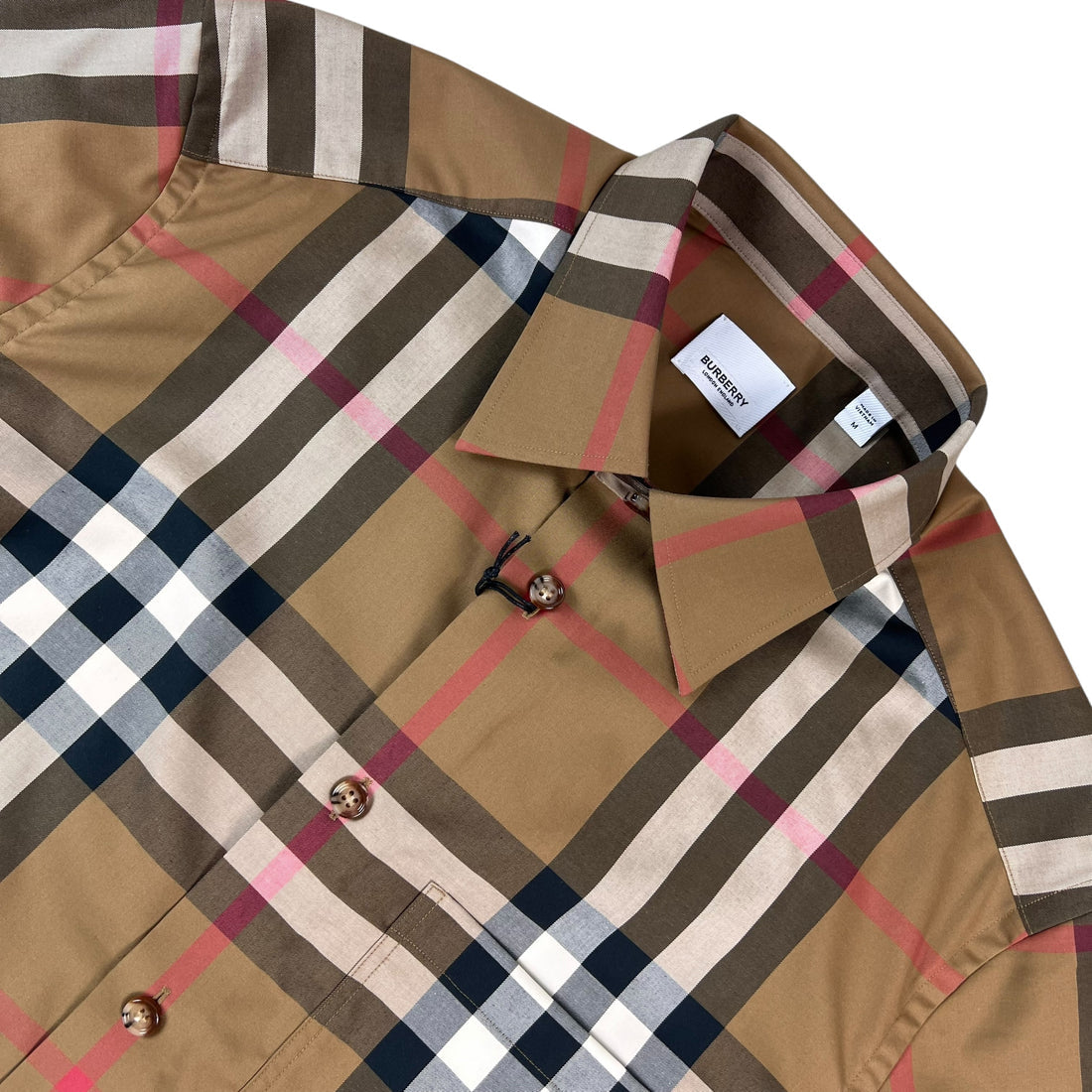 Burberry-Camisa Cuadros Cafe
