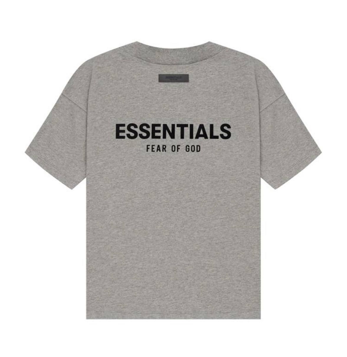 Essentials-Tee Gris Manga Corta