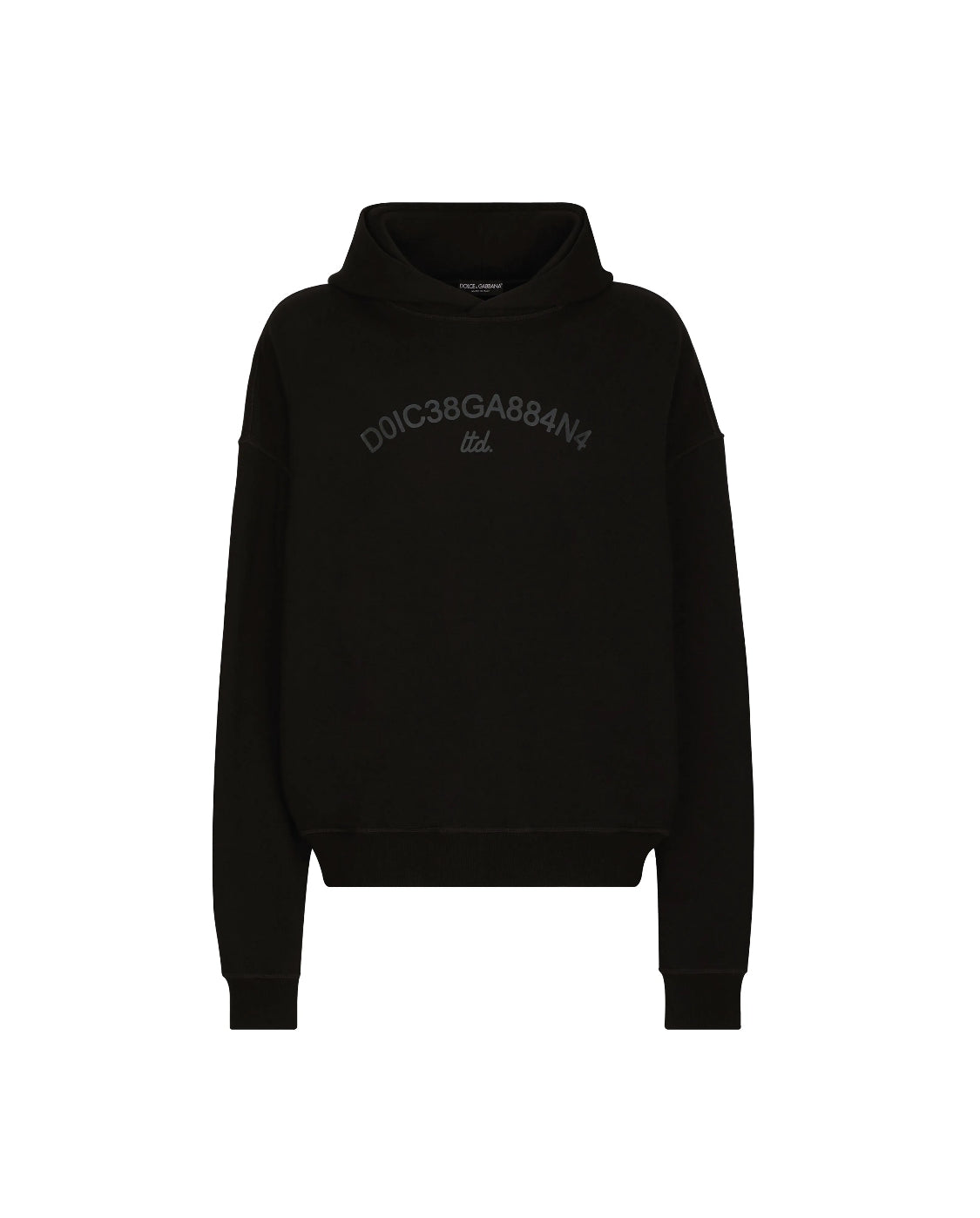 Dolce & Gabbana- Hoodie Con Logo Estampado Negra