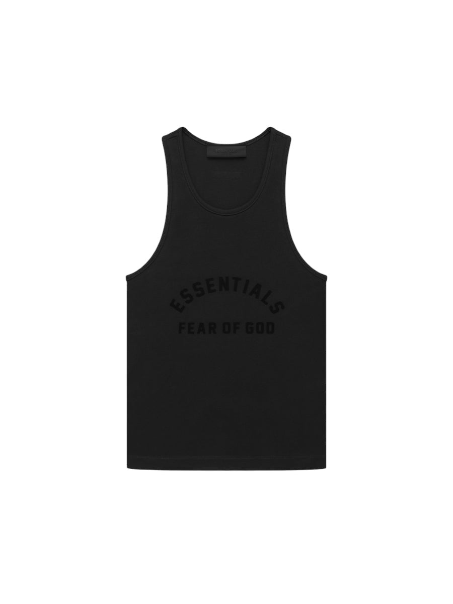 Fear Of God Essentials - Camiseta Negra Con Logo Estampado